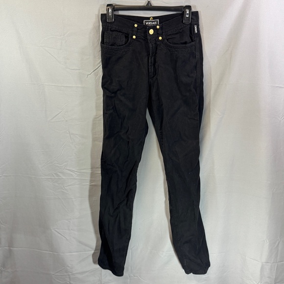 Vintage Versace Jeans Couture Pants Women’s 32 Made Italy Medusa Patch 90s Denim